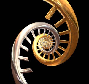 Representation of a golden DNA double helix